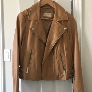 Michael Kors leather motorcycle jacket, medium